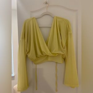 Free people tie back crop top